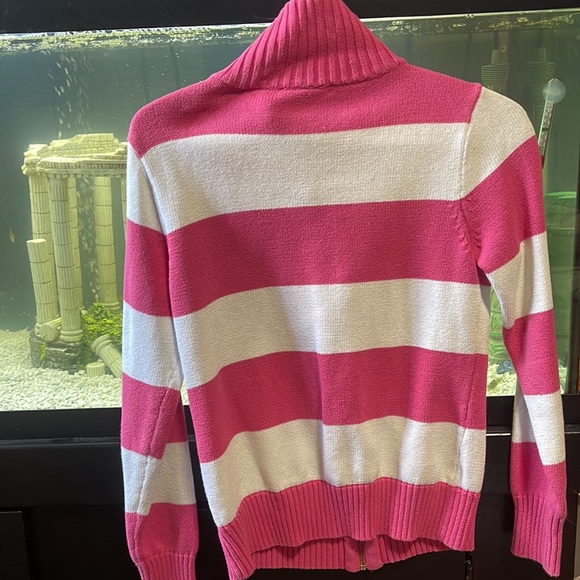 Pink and white zip up hoodie - Picture 2 of 2